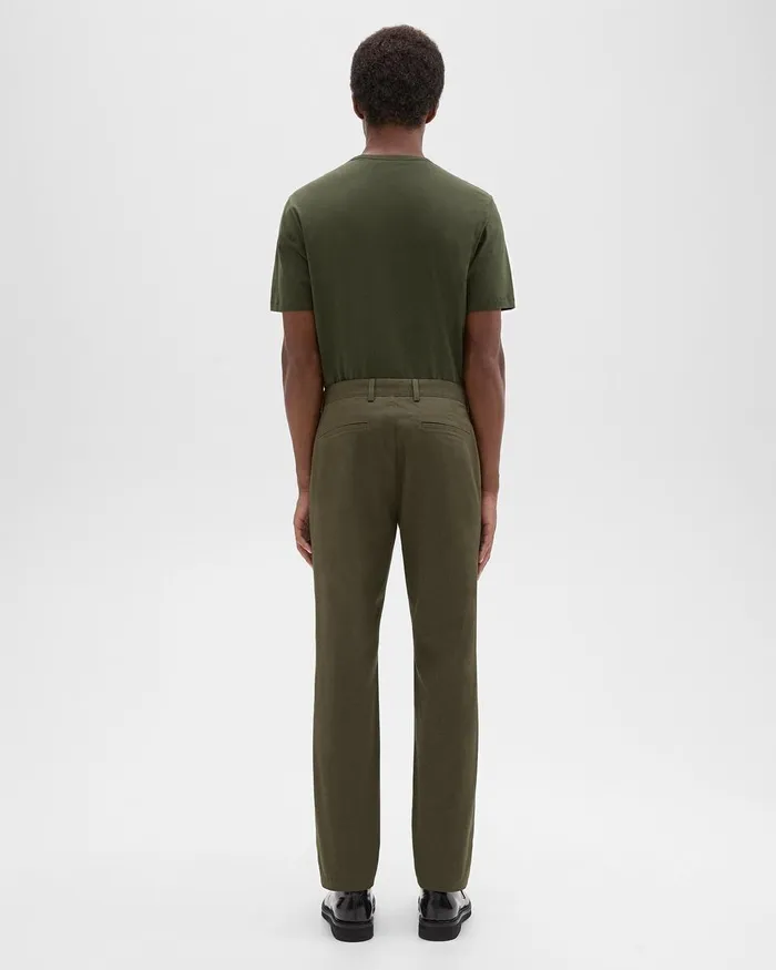 Theory Pants Zaine Pant In Organic Cotton Dark Olive 8211 Men