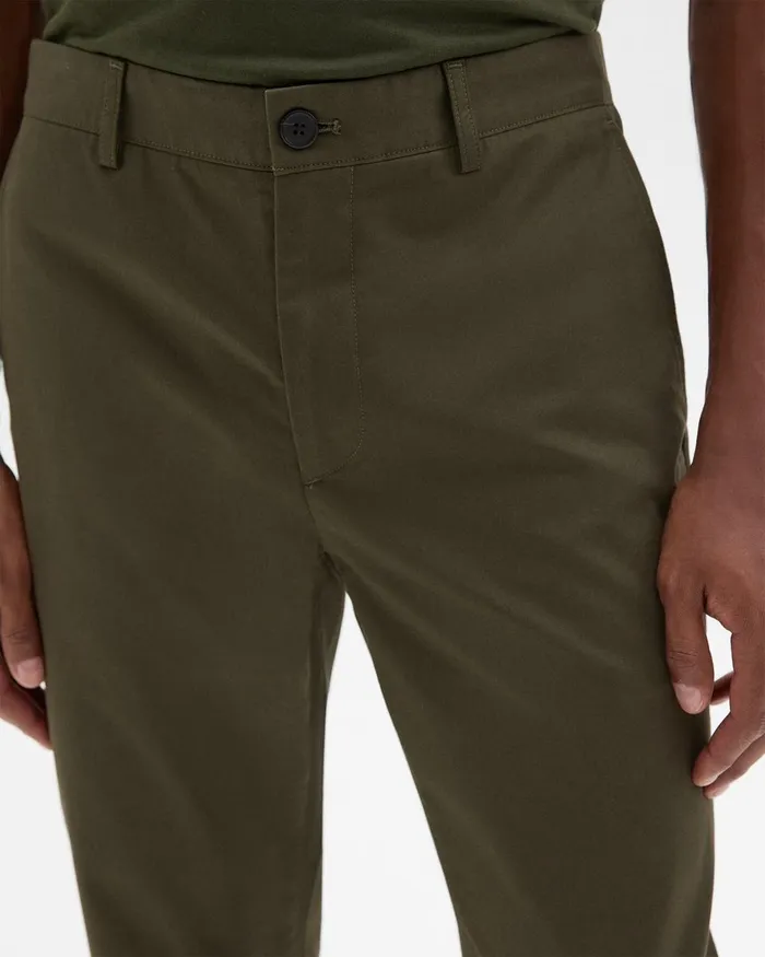 Theory Pants Zaine Pant In Organic Cotton Dark Olive 8211 Men