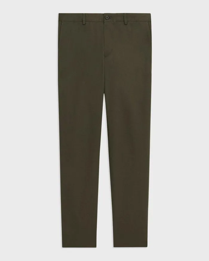 Theory Pants Zaine Pant In Organic Cotton Dark Olive 8211 Men