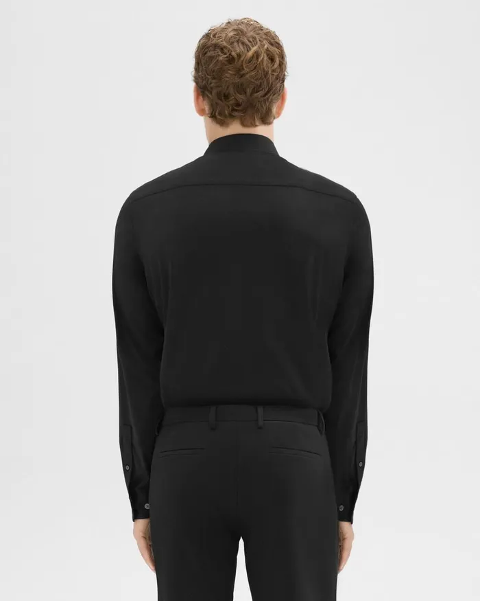 Theory Shirts Sylvain Shirt In Structure Knit Black 8211 Men