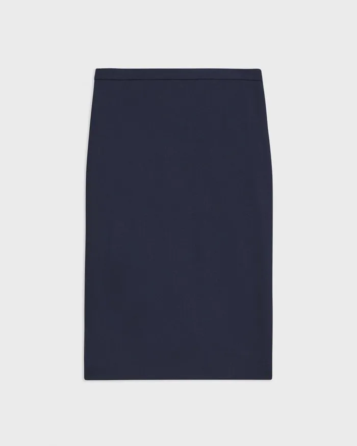 Theory Skirts Slim Pencil Skirt In Good Wool Nocturne Navy 8211 Women