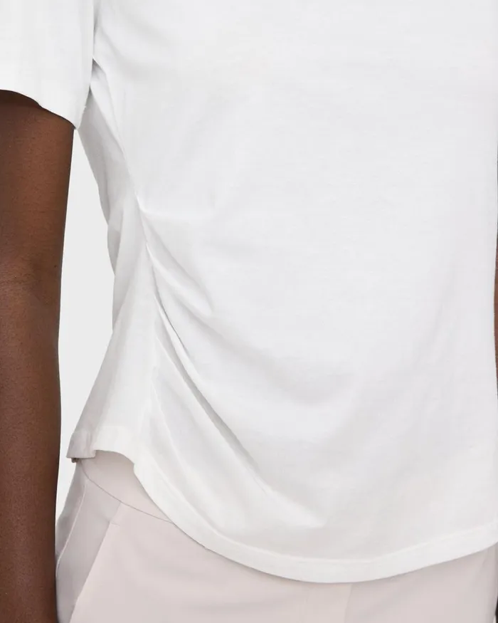 Theory TShirts Draped Tee In Organic Cotton White 8211 Women