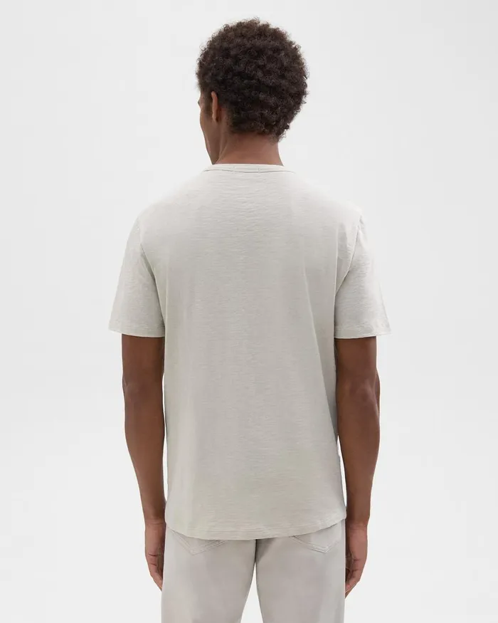 Theory Tshirts Polos Essential Tee In Cosmos Slub Cotton Limestone 8211 Men