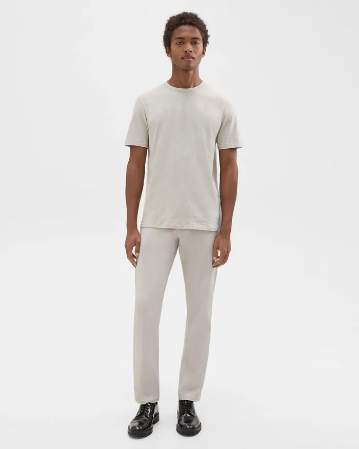 Theory Tshirts Polos Essential Tee In Cosmos Slub Cotton Limestone 8211 Men