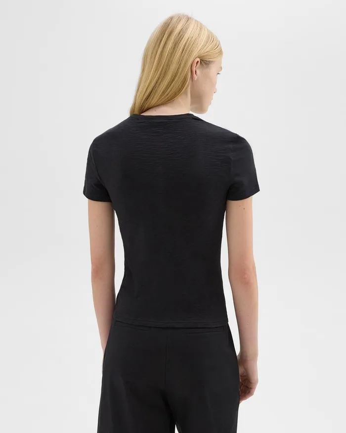 Theory TShirts Tiny Tee In Organic Slub Cotton Black 8211 Women