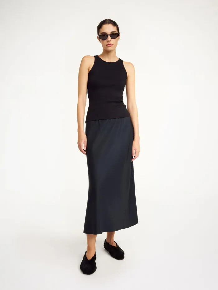 Tops and Blouses Women By Malene Birger Amani Organic Cotton Tank Top Black