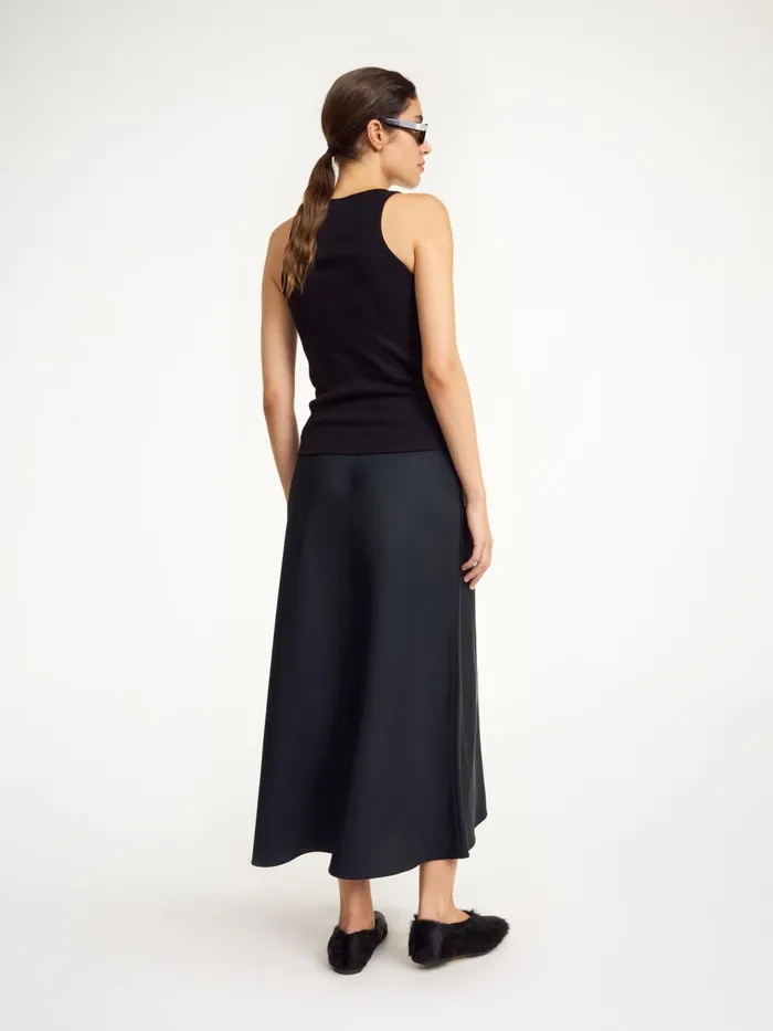 Tops and Blouses Women By Malene Birger Amani Organic Cotton Tank Top Black