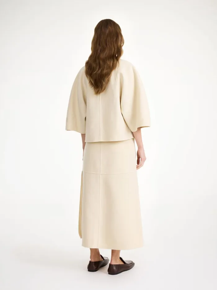 Tops and Blouses Women By Malene Birger Calya Wool Blouse Pearl