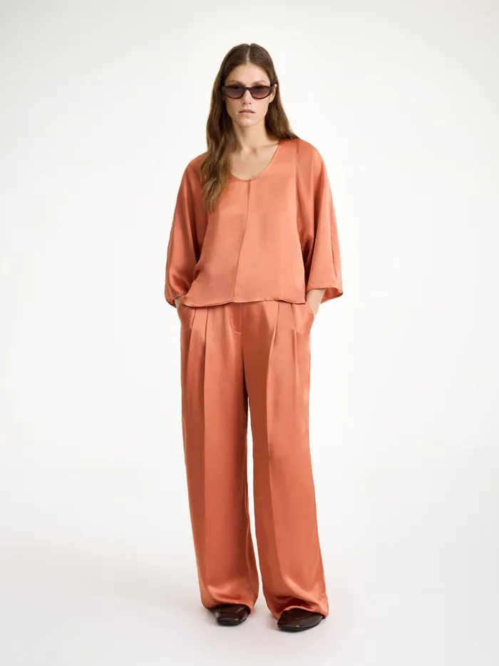 Tops and Blouses Women By Malene Birger Calyas Blouse Dark Cherry Plum