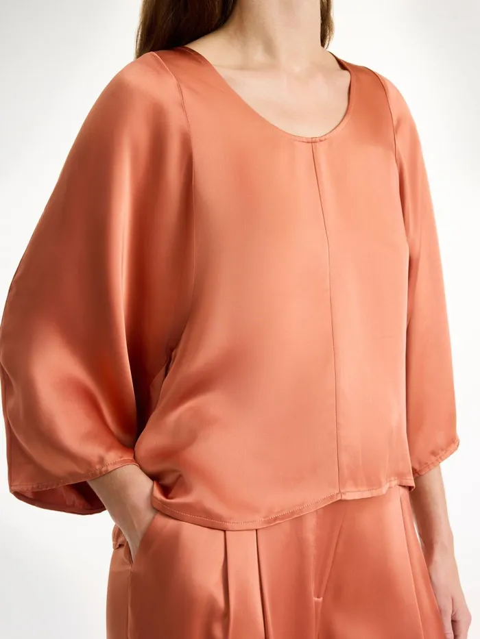 Tops and Blouses Women By Malene Birger Calyas Blouse Dark Cherry Plum