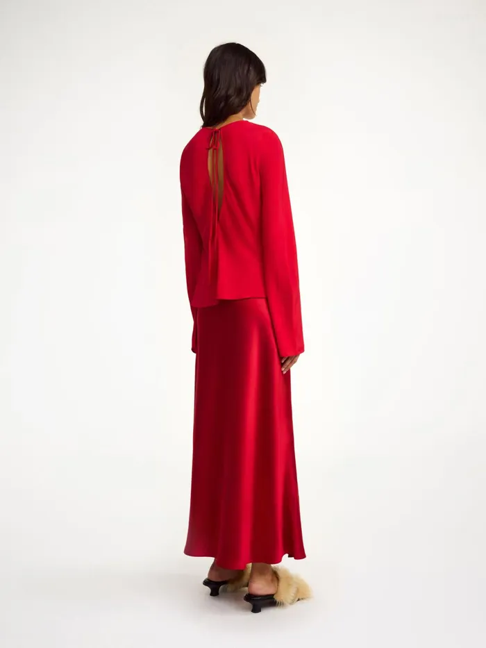 Tops and Blouses Women By Malene Birger Pricilla Top Dark Chilli