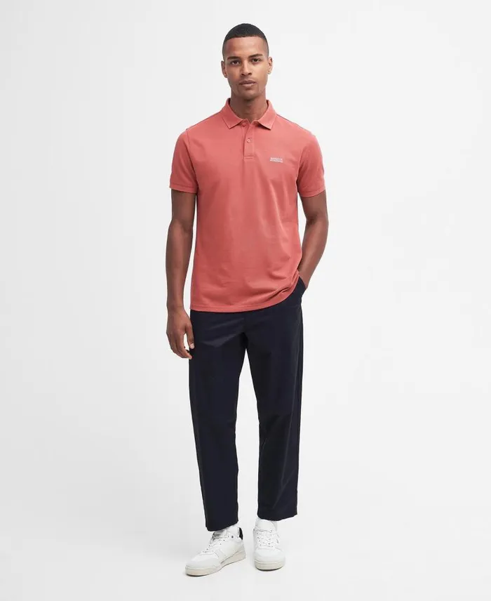 Tourer Polo Shirt Classic Black Men Barbour Polo Shirts