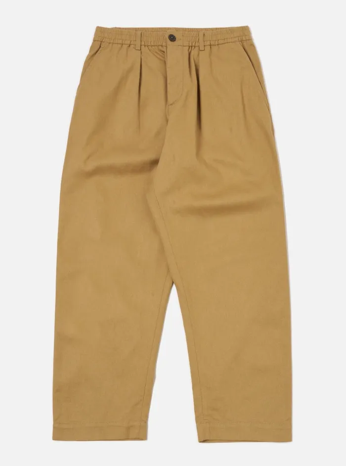 Trousers Men Universal Works Universal Works Oxford Pant In Khaki Works Twill