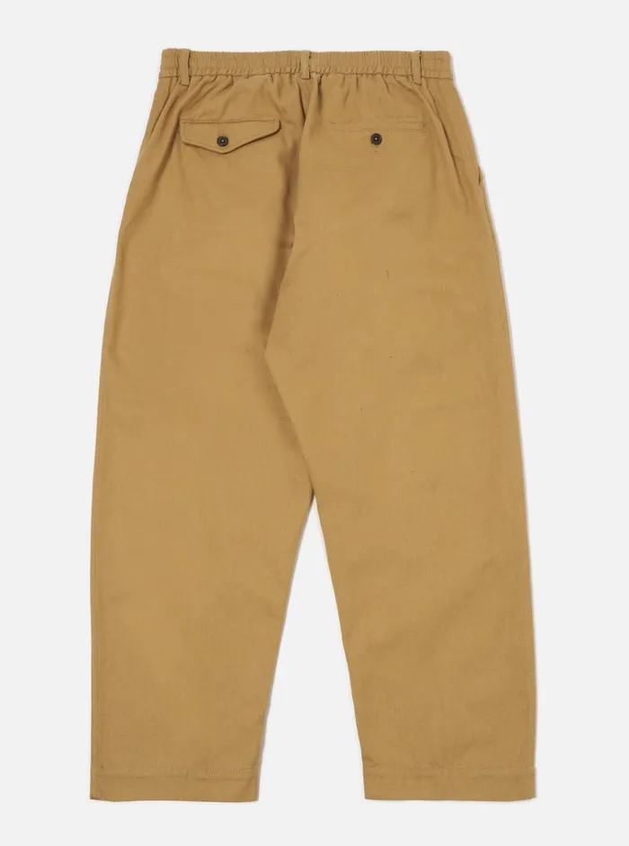 Trousers Men Universal Works Universal Works Oxford Pant In Khaki Works Twill