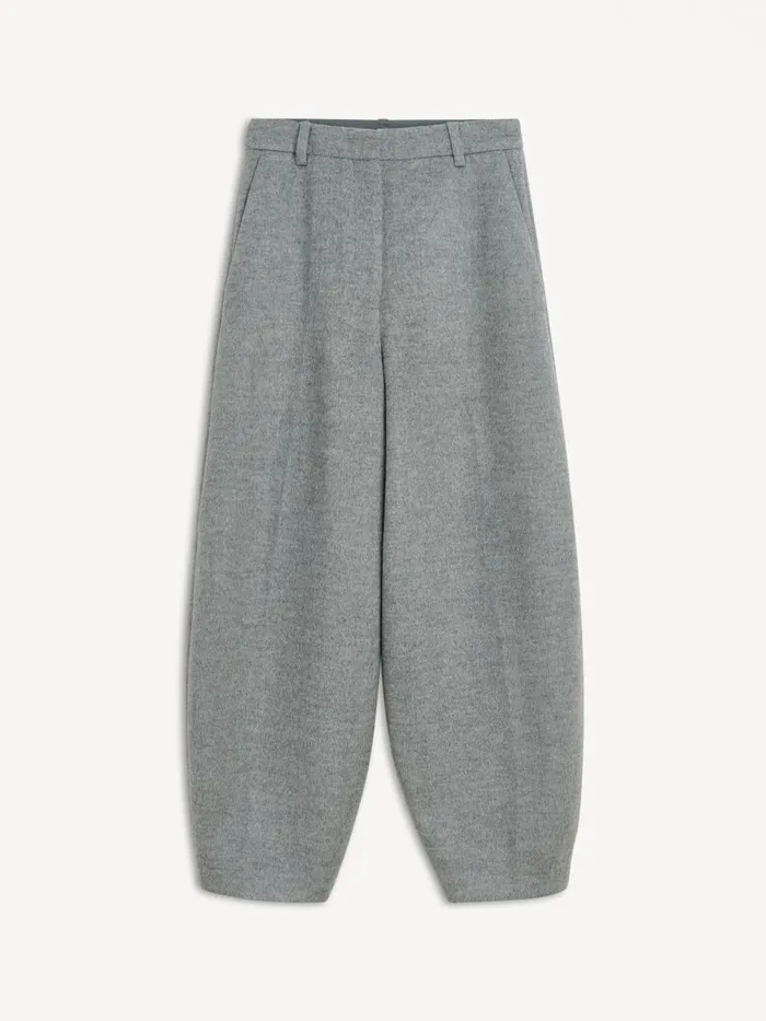 Trousers Women By Malene Birger Carlien Wool Trousers Grey Melange