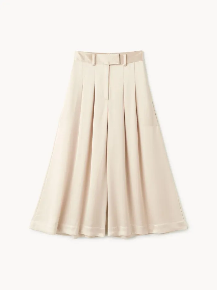 Trousers Women By Malene Birger Dorite WideLeg Trousers Oyster Gray