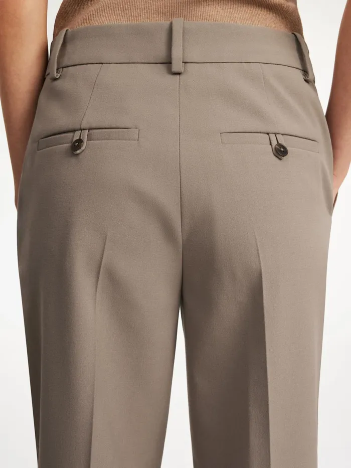 Trousers Women By Malene Birger Igda StraightLeg Trousers Shitake