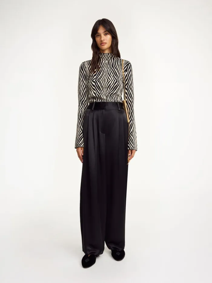 Trousers Women By Malene Birger Piscali WideLeg Trousers Black