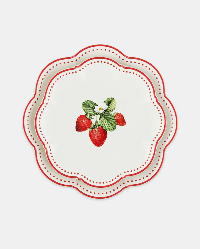 Tutti Frutti Dessert Plate Red Women Aquazzura Dinnerware Tutti Frutti Dessert Plate Red Women Aquazzura Dinnerware