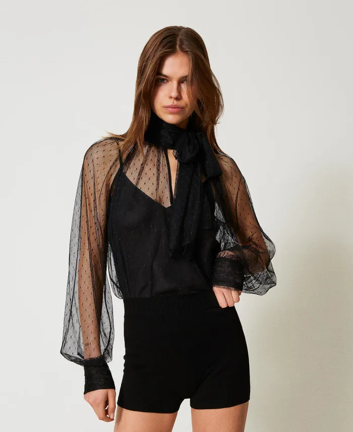Twinset Fitted Knit Shorts Black Women Suits And Sets