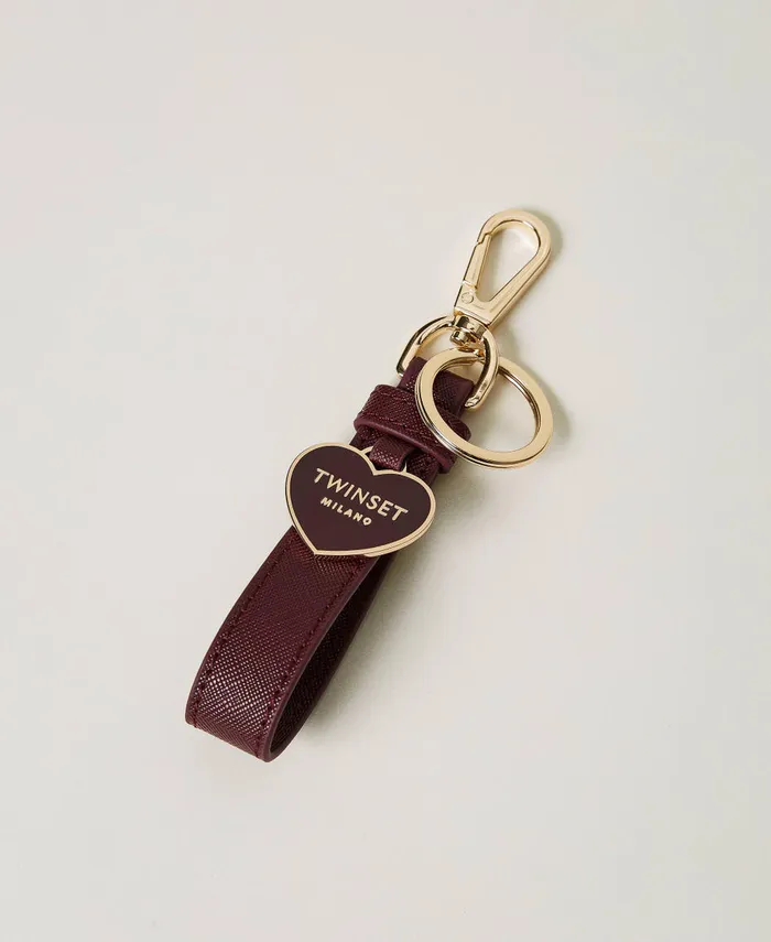 Twinset Keyring With Enamelled Heart Raspberry Radiance Purple Women Wallets And Keyrings