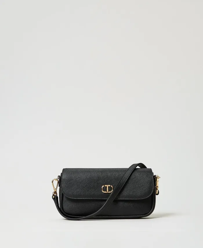 Twinset Mini Shoulder Bag With Oval T Black Women Mini Bags