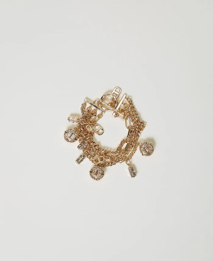 Twinset MultiStrand Bracelet With Pendants New Gold Women Jewellery