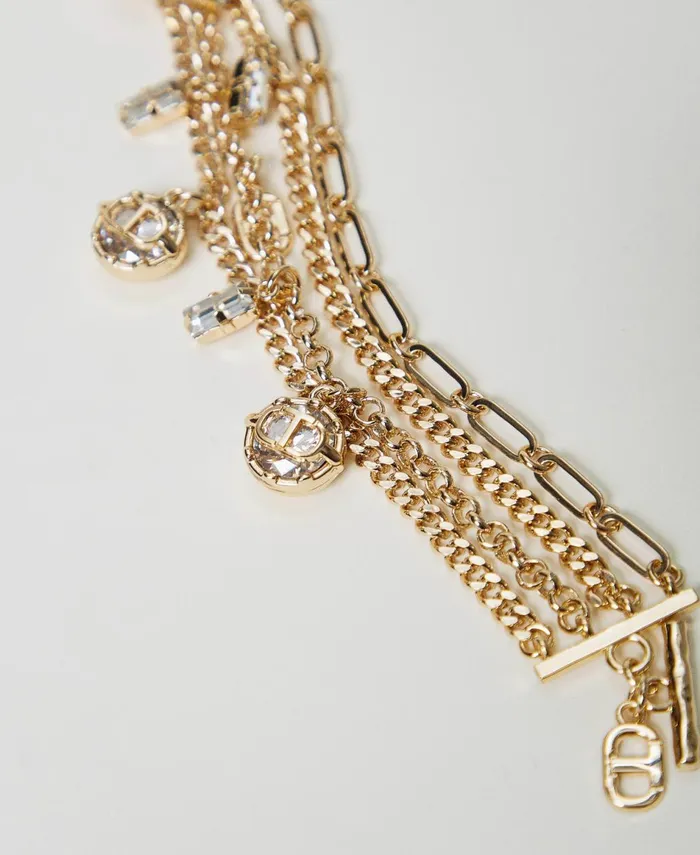 Twinset MultiStrand Bracelet With Pendants New Gold Women Jewellery Twinset MultiStrand Bracelet With Pendants New Gold Women Jewellery