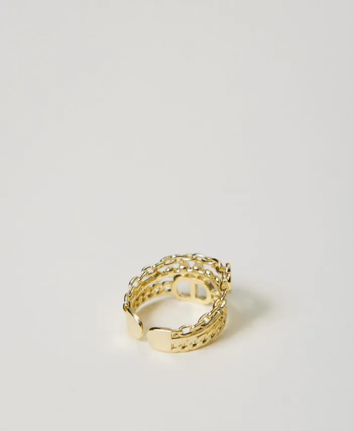 Twinset Ring With Pearls And Oval T New Gold Women Jewellery Twinset Ring With Pearls And Oval T New Gold Women Jewellery