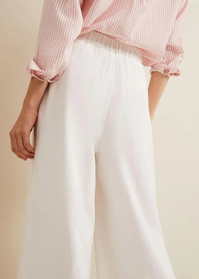 Tyla White Wide Leg Trouser White Women Phase Eight Trousers