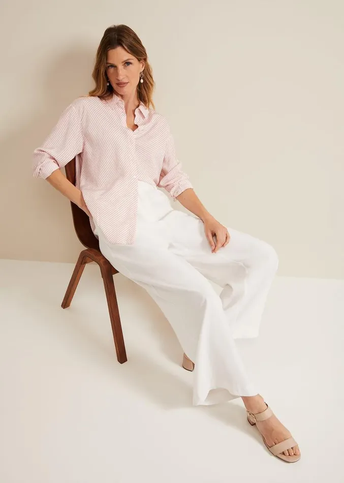 Tyla White Wide Leg Trouser White Women Phase Eight Trousers
