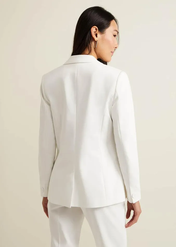 Ulrica Fitted Suit Jacket White Women Phase Eight Jackets