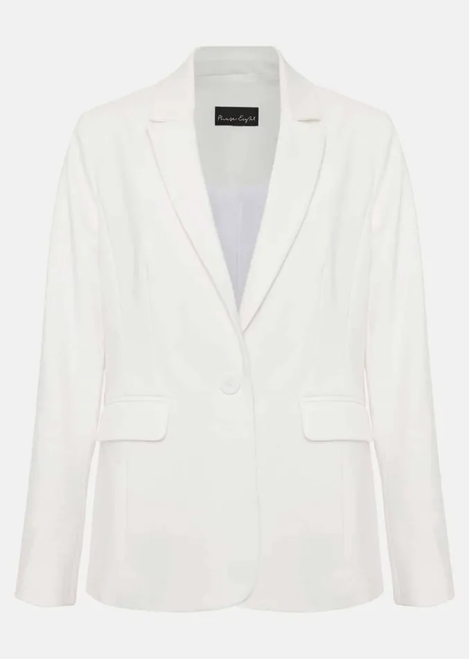 Ulrica Fitted Suit Jacket White Women Phase Eight Jackets