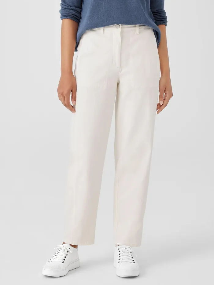 Undyed Organic Cotton Denim Lantern Jean Undyed Natural Women Eileen Fisher Pants Shorts and Jumpsuits