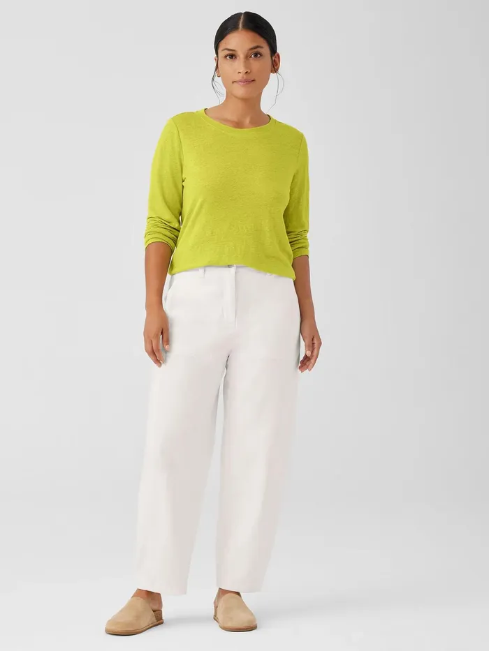 Undyed Organic Cotton Denim Lantern Jean Undyed Natural Women Eileen Fisher Pants Shorts and Jumpsuits