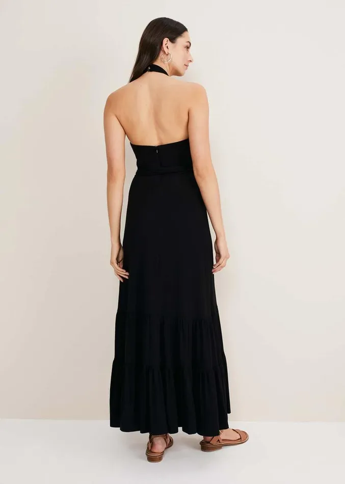 Valeria Jersey Halter Neck Dress Black Women Phase Eight Dresses