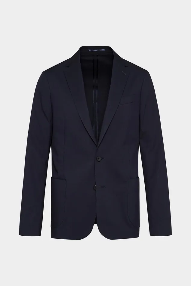 Van Laack Blazers Men Cotton Stretch Jacket Blue Van Laack Blazers Men Cotton Stretch Jacket Blue