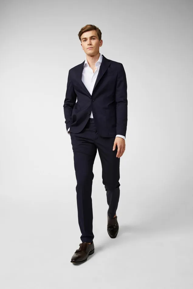 Van Laack Blazers Men Cotton Stretch Jacket Blue Van Laack Blazers Men Cotton Stretch Jacket Blue