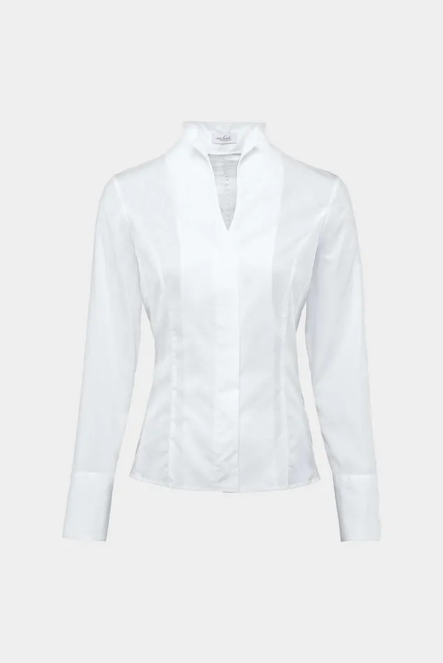 Van Laack Business Blouses Women Alice 8211 Fine Poplin Chalice Collar Blouse