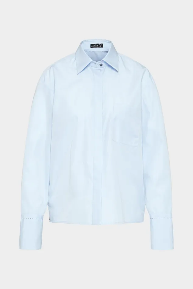 Van Laack Business Blouses Women Poplin Shirt Blouse Light Blue Van Laack Business Blouses Women Poplin Shirt Blouse Light Blue