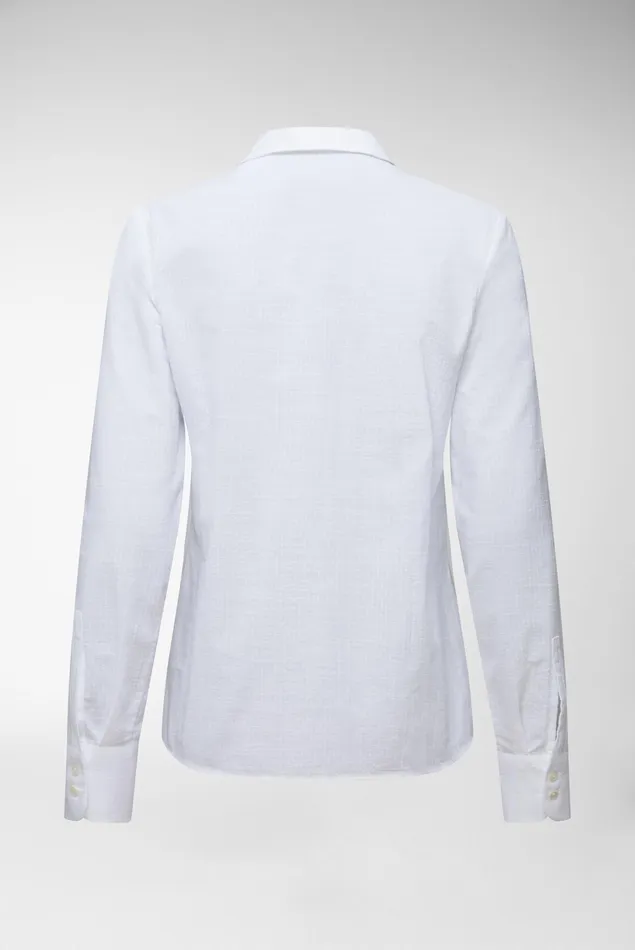 Van Laack Business Blouses Women Shirt Blouse With A White Textured Pattern Van Laack Business Blouses Women Shirt Blouse With A White Textured Pattern