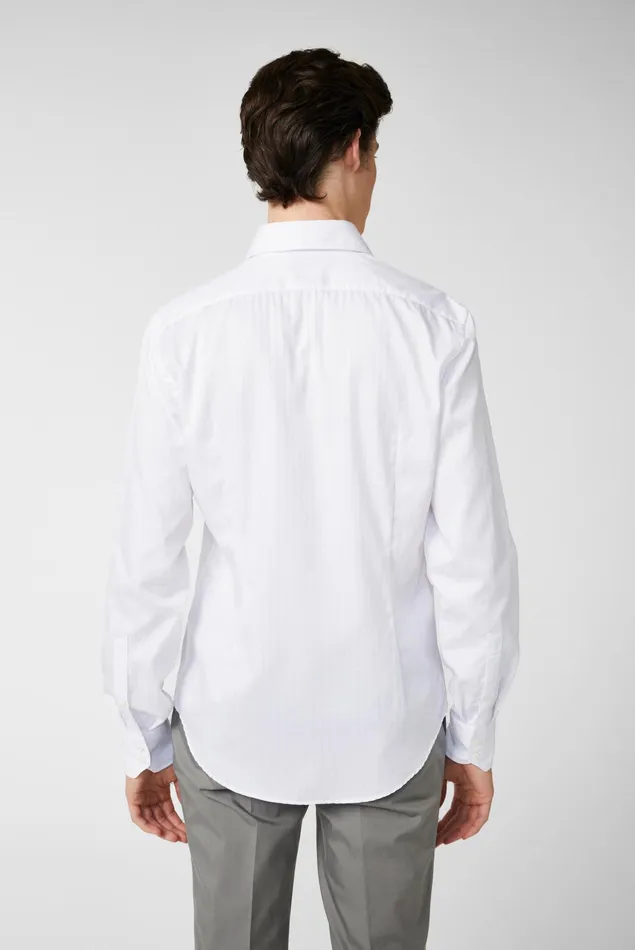 Van Laack Business Shirts Men White Striped Sructured Shirt White Van Laack Business Shirts Men White Striped Sructured Shirt White