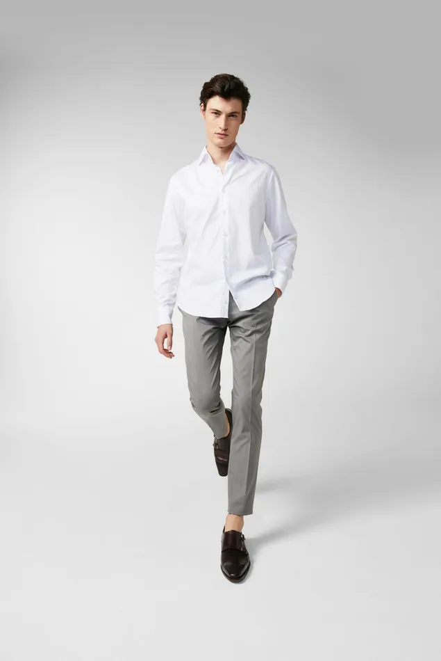 Van Laack Business Shirts Men White Striped Sructured Shirt White Van Laack Business Shirts Men White Striped Sructured Shirt White