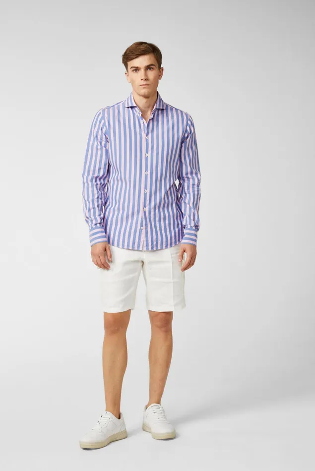 Van Laack Casual Shirts Men Textured BengalStriped Shirt Van Laack Casual Shirts Men Textured BengalStriped Shirt
