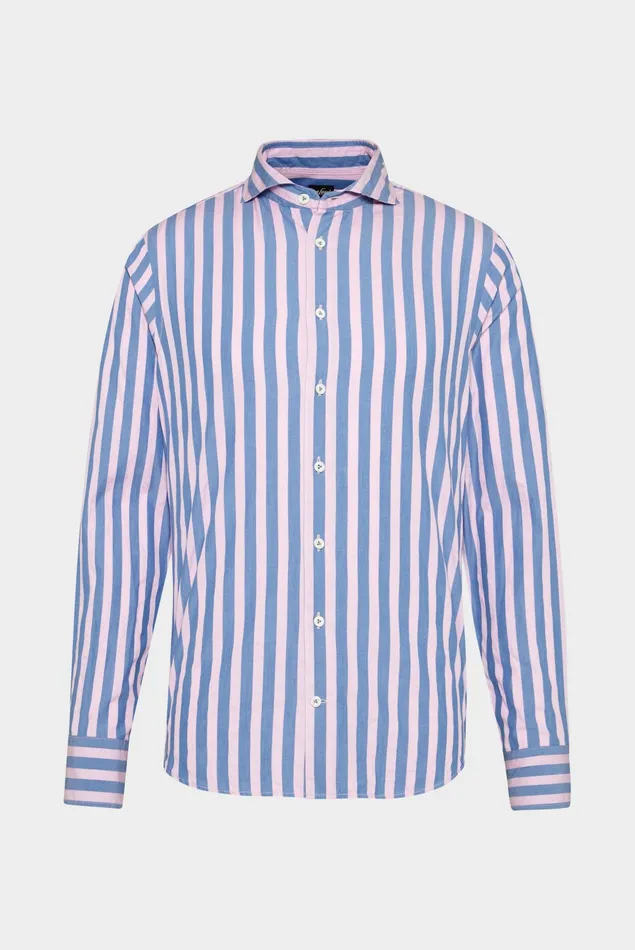 Van Laack Casual Shirts Men Textured BengalStriped Shirt Van Laack Casual Shirts Men Textured BengalStriped Shirt