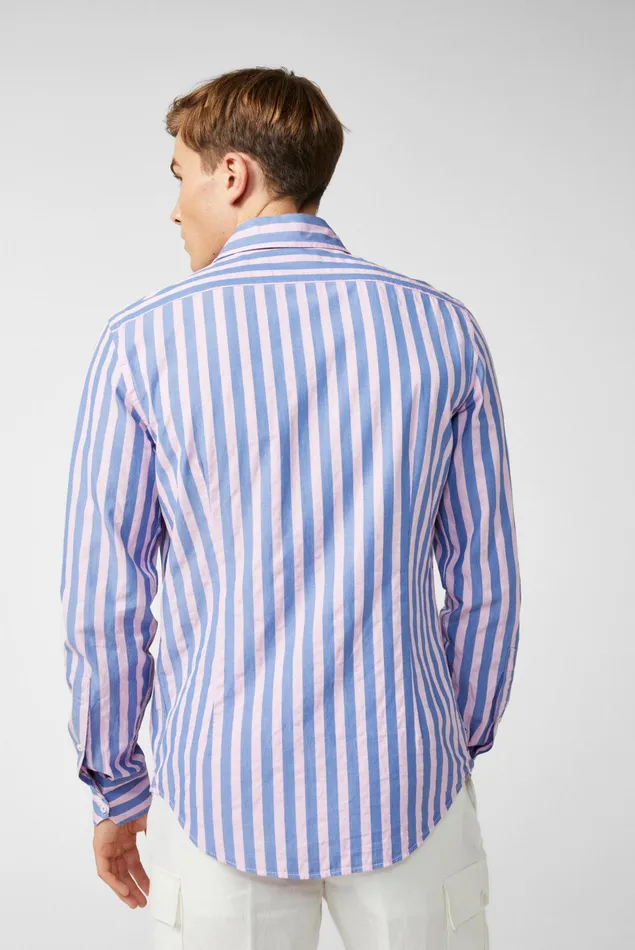 Van Laack Casual Shirts Men Textured BengalStriped Shirt Van Laack Casual Shirts Men Textured BengalStriped Shirt
