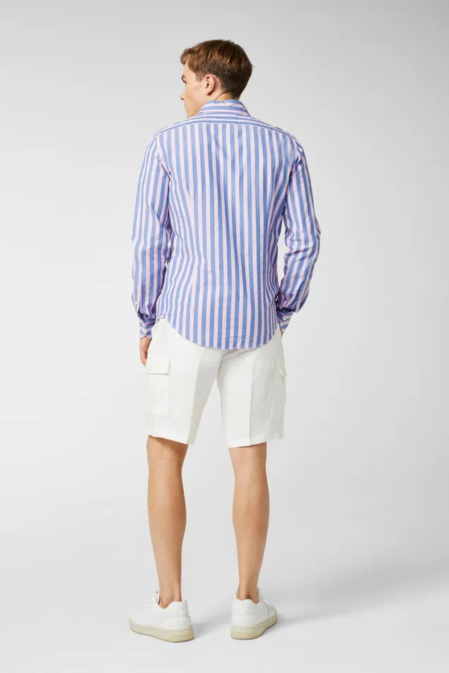 Van Laack Casual Shirts Men Textured BengalStriped Shirt Van Laack Casual Shirts Men Textured BengalStriped Shirt