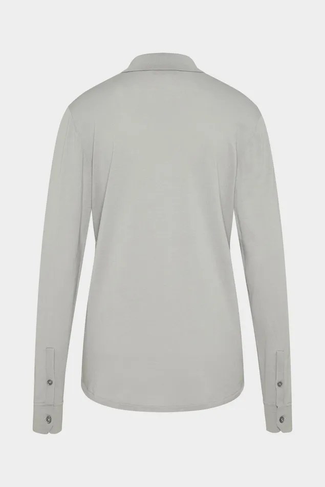 Van Laack Easy Iron Shirts Men Knitted Cotton Shirt Gray Van Laack Easy Iron Shirts Men Knitted Cotton Shirt Gray