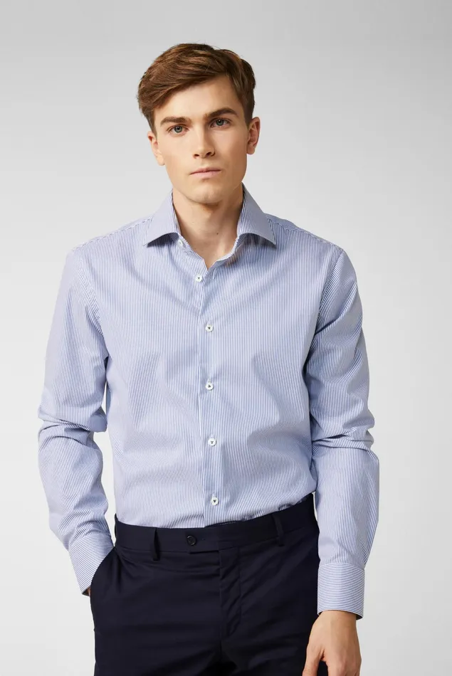 Van Laack Easy Iron Shirts Men Natural Stretch Perfect Look Shirt Candy Stripes On Cotton Twill Van Laack Easy Iron Shirts Men Natural Stretch Perfect Look Shirt Candy Stripes On Cotton Twill