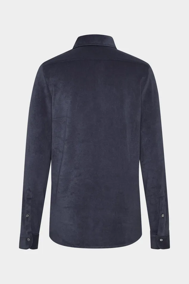 Van Laack Jersey Shirts Men Refined CottonBlend Terry Shirt Blue Van Laack Jersey Shirts Men Refined CottonBlend Terry Shirt Blue